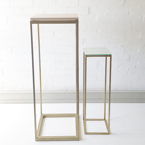 Display Plinth Frame Stand - Gold